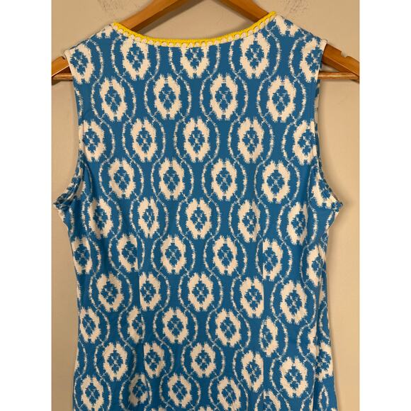 J McLaughlin Catalina Cloth Shift Dress Sleeveless Womens Size M Blue - Picture 5 of 9